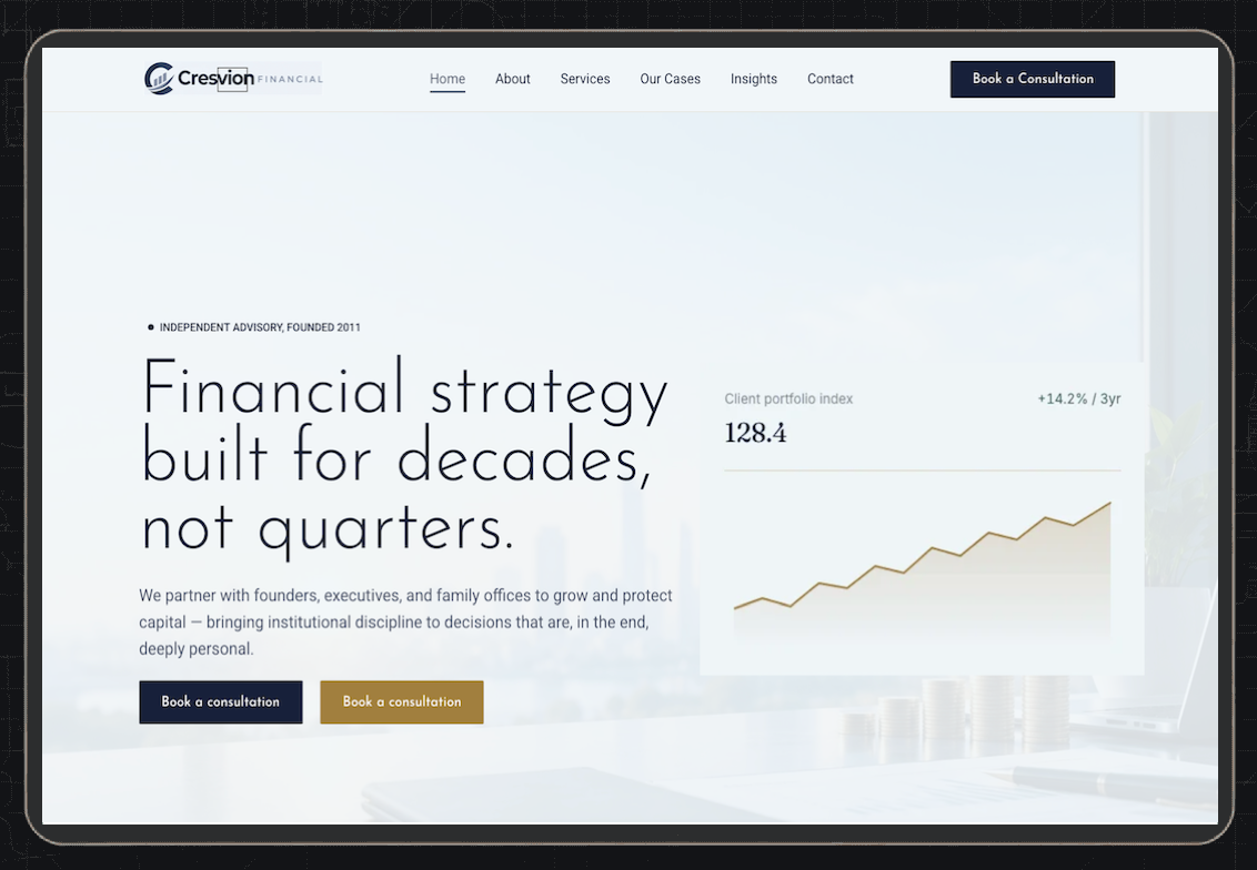 Cresvion Financial — Modern Financial Agency